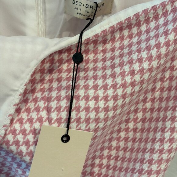 NWT Bec + Bridge Margaux Mini Dress Pink Size 2 Satin Cocktail - Picture 3 of 5